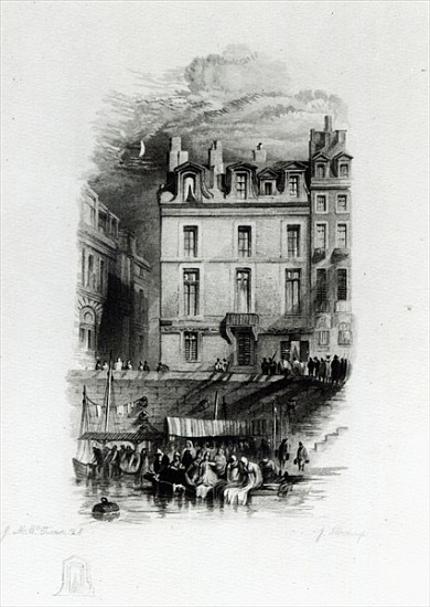 Napoleon''s Lodgings on the Quai Conti, 1834-36 from (after) Joseph Mallord William Turner