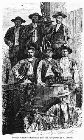 Coal Miners of Le Creusot during the Second Empire, illustration from ''Les Grandes Usines'' Julien 