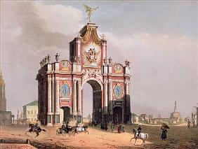 The Red Gate in Moscow, printed Lemercier, Paris, 1840s