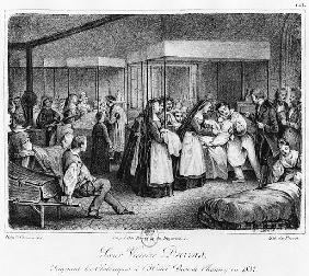 Sister Victoire Darras tending the cholera victims at the Hotel-Dieu of Chauny