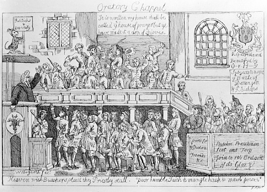 Oratory Chappel, c.1746 from (after) William Hogarth