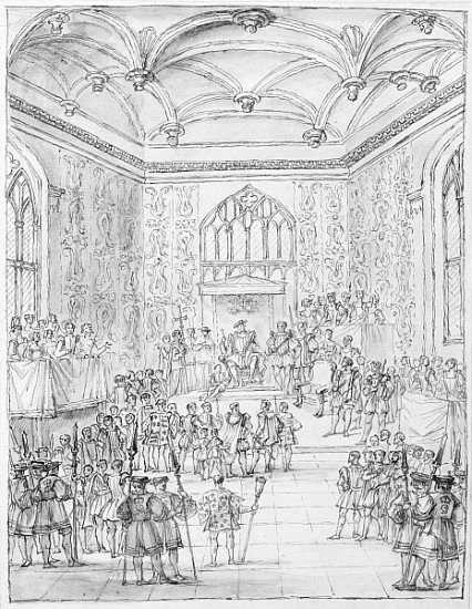 Henry VIII receiving Montmorency, the French Ambassador, at Hampton Court from (after) William Kent