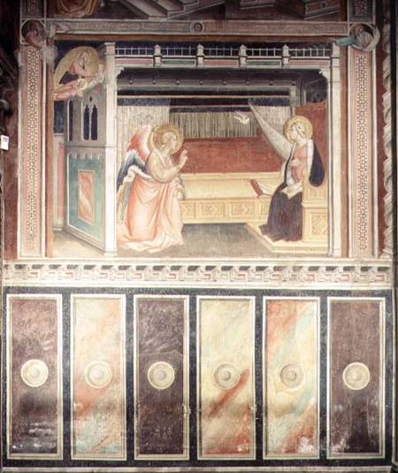 Annunciation, in the Cappella del Sacro Cingolo from Agnolo/Angelo di Gaddi