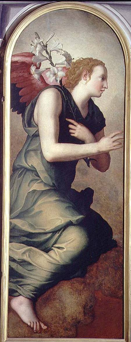 The Archangel Gabriel, left hand panel of an Annunciation from Agnolo Bronzino