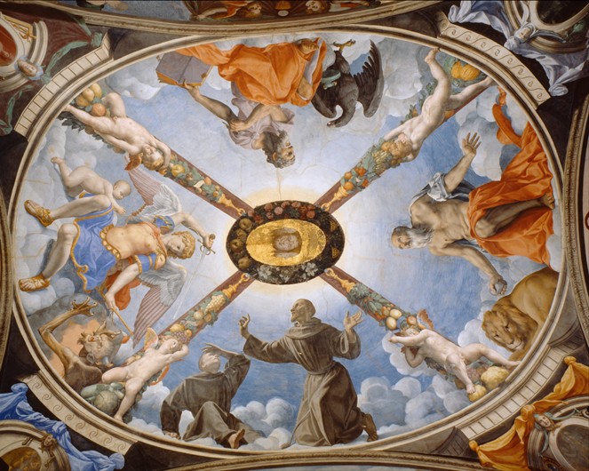 Ceiling painting of the Chapel of Eleonor of Toledo in the Palazzo Vecchio from Agnolo Bronzino