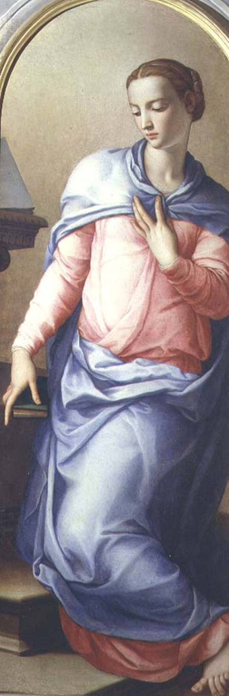 The Virgin, right hand panel of an Annunciation from Agnolo Bronzino