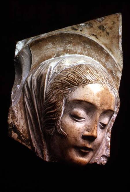 Head of a Madonna, fragment from Agostino d'Antonio  di Duccio