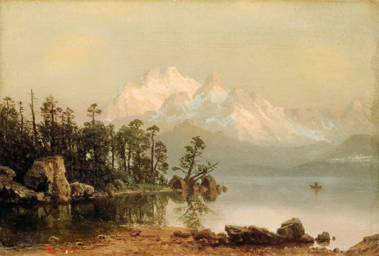 Mountain Canoeing from Albert Bierstadt