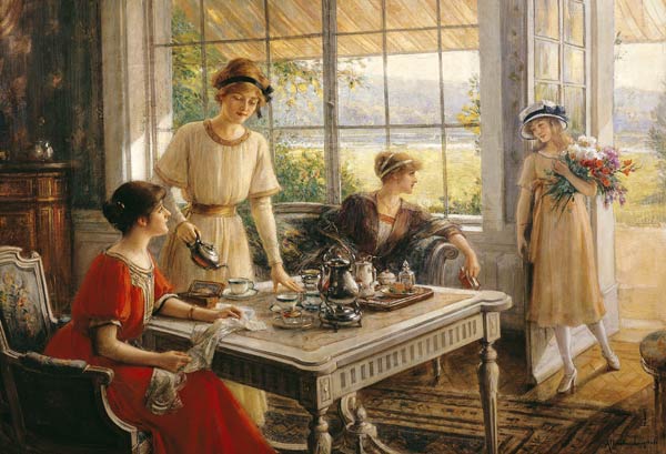 Women Taking Tea from Albert Lynch