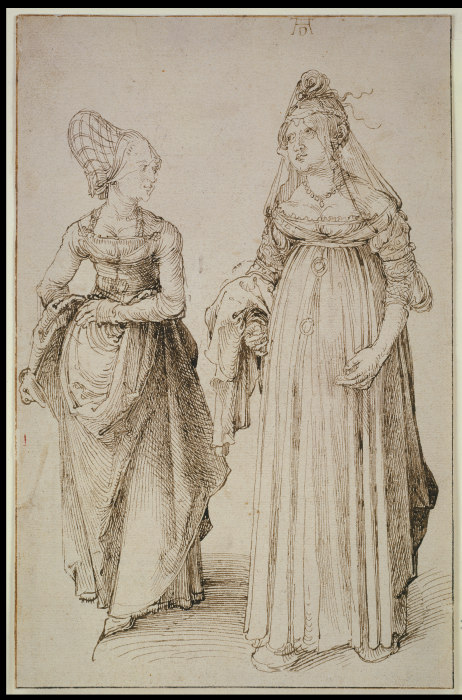 A Lady from Nuremberg and a Lady from Venice from Albrecht Dürer