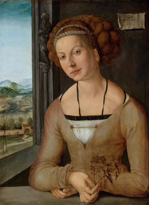 Portrait of the so-called Fürlegerin with twisted hair from Albrecht Dürer