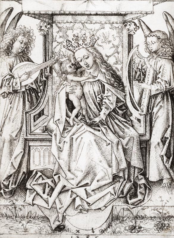 A.Dürer, Madonna w.Child & Angels /1485 from Albrecht Dürer