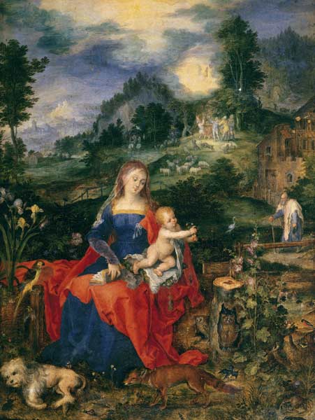 Mary with many animals , Brueghel from Albrecht Dürer