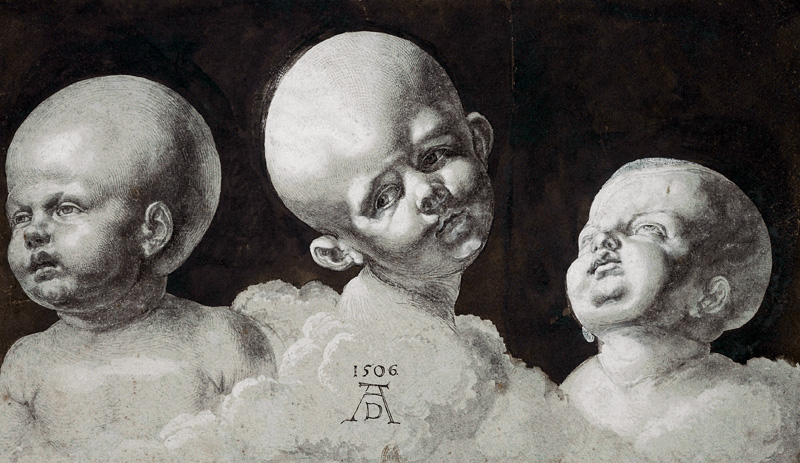 Three Heads of Children from Albrecht Dürer