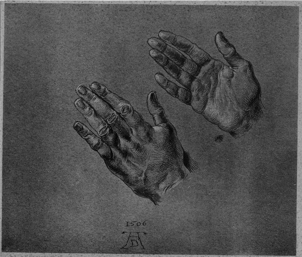 A.Dürer, Hands of the Emperor / Drawing from Albrecht Dürer