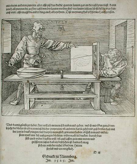 Scene from Durer's 'Course in the Art of Drawing' from Albrecht Dürer