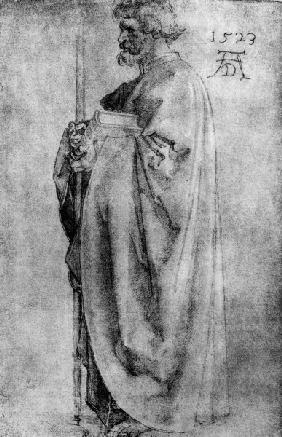 A.Dürer, Standing Apostle / Draw./ 1523