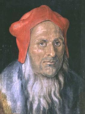 Portrait of a Bearded Man in a Red Hat