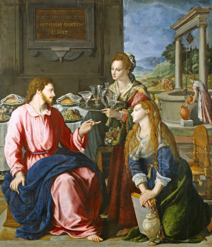 Christ with Maria and Martha from Alessandro Allori