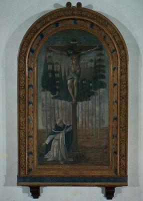 St. Antoninus at the foot of the Crucifixion from Alesso Baldovinetti