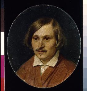 Portrait of the author Nikolai Gogol (1809-1852)