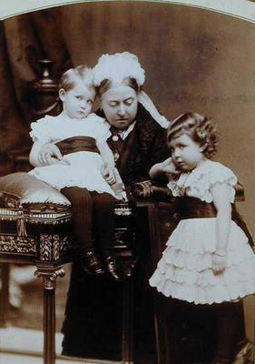 Queen Victoria (1819-1901) with her grandchildren, Prince Arthur (b.1883) and Princess Margaret of C from Alexander Bassano