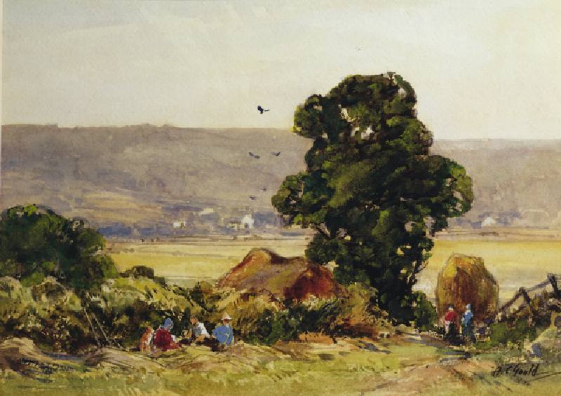Haymaking (w/c on paper) from Alexander Carruthers Gould