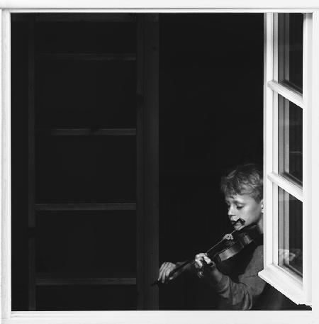 Violinist in the window