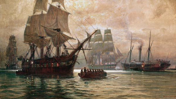 Österreichische Schiffe bei der Belagerung von Venedig from Alexander Kirchner