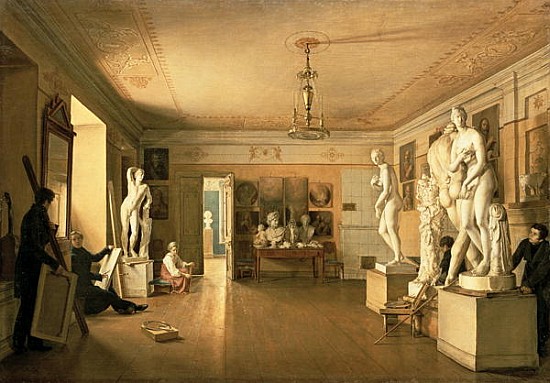 Atelier of the artist Alexey Venetsianov (1780-1847) 1827 from Alexander Alexeyevich Alexeyev