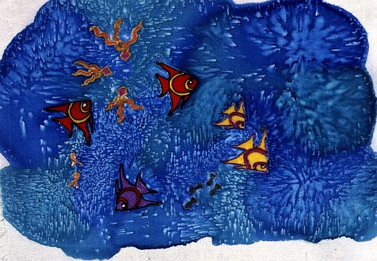 Fish, 1999 (painted silk)  from Alexandra  Cowan