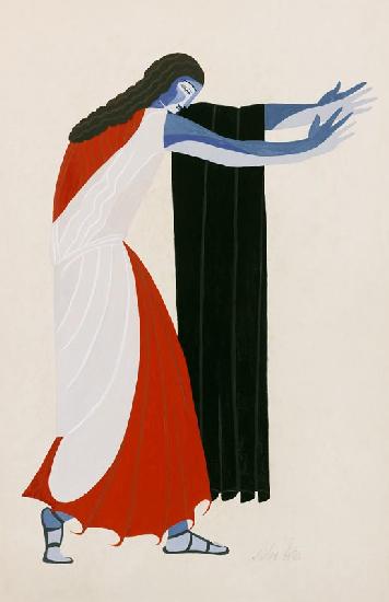 Costume design for the play "Seven Against Thebes" by Aeschylus