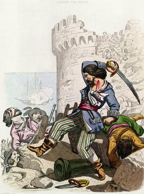 The Chevalier de Gramont, from 'Histoire des Pirates' by P. Christian, engraved by A. Catel, 1852 (c from Alexandre Debelle