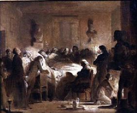 The Last Moments of Charles-Ferdinand of France (1778-1820) in the Administration Room of the Paris