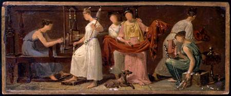 Six Women Weaving in an Interior from Alexandre Evariste Fragonard