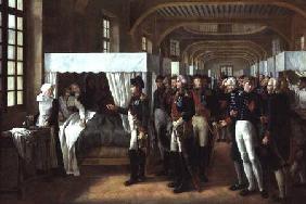 Napoleon visiting the Infirmary of Invalides on 11th February 1808