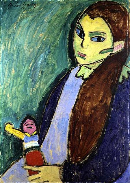 Little Girl with a Doll from Alexej von Jawlensky