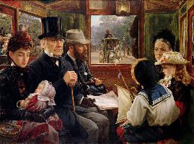 An Omnibus ride to Piccadilly Circus (Mr Gladstone travelling with ordinary passengers)