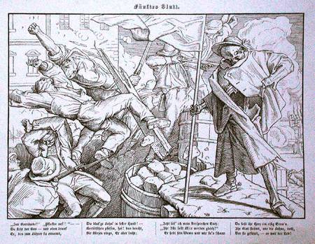 Death on the Barricade, from 'Another Dance of Death' published by Georg Wigand in Leipzig from Alfred Rethel