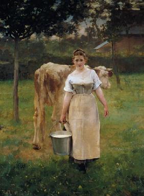 The girl with the milk bucket