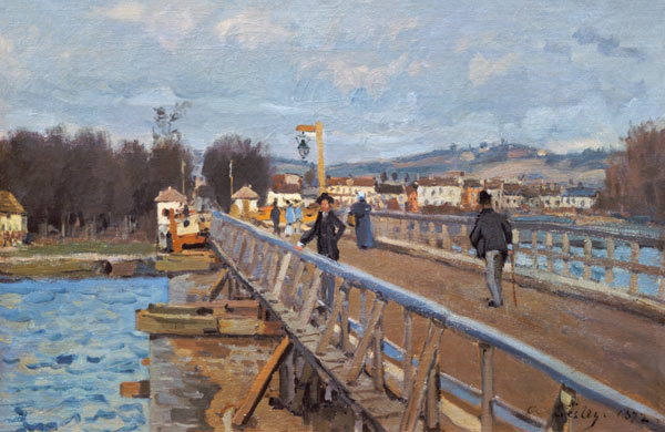 Wood bridge in Argenteuil from Alfred Sisley