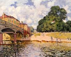 Bridge during Hampton Court from Alfred Sisley