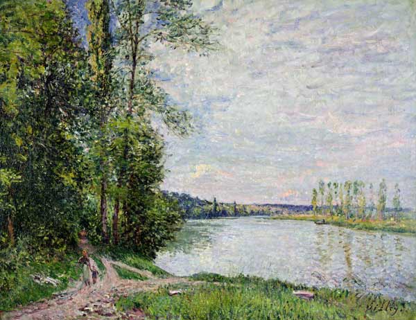 The Riverside Road from Veneux to Thomery from Alfred Sisley