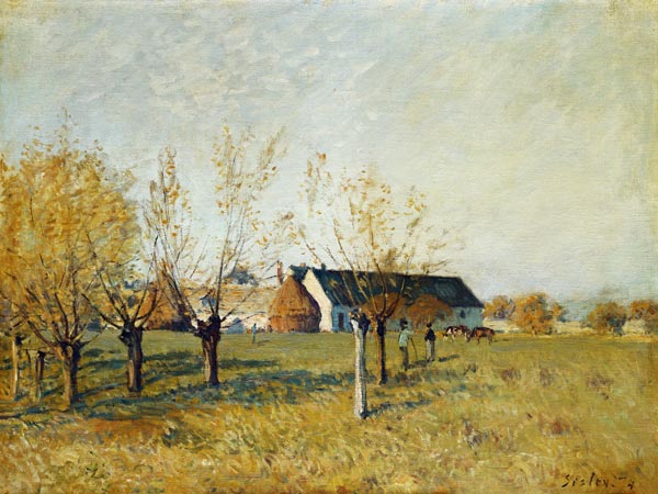 Bauernhof bei Trou d'Enfer an einem Herbstmorgen from Alfred Sisley