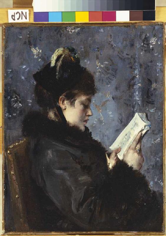 Portrait von Madame Brizat, Mitglied der Comédie Francaise. from Alfred Stevens