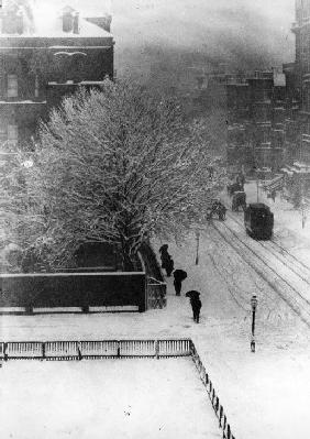 Straßenbild im Winter