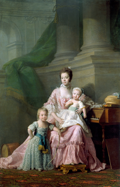 Queen Charlotte (1744-1818), with her Two Eldest Sons from Allan Ramsay