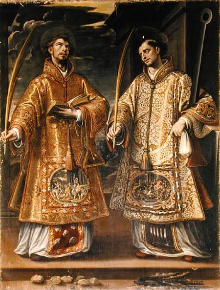 St. Lawrence and St. Stephen from Alonso Sánchez-Coello