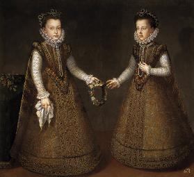 The Infantas Isabel Clara Eugenia (1566-1633) and Catherine Michelle of Spain (1567-1597)