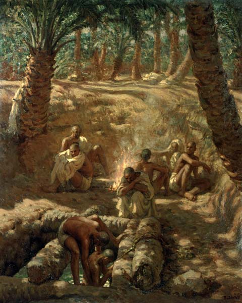 Berbers at an Oasis Well (oil on canvas) from Alphonse Etienne Dinet